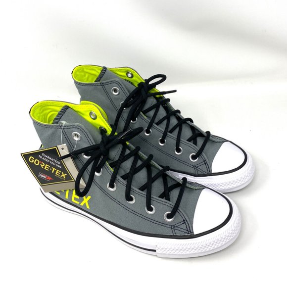 Converse Women's 169589C CTAS GTX HI Limestone Grey Lemon Venom Canvas Sneakers - Picture 2 of 9